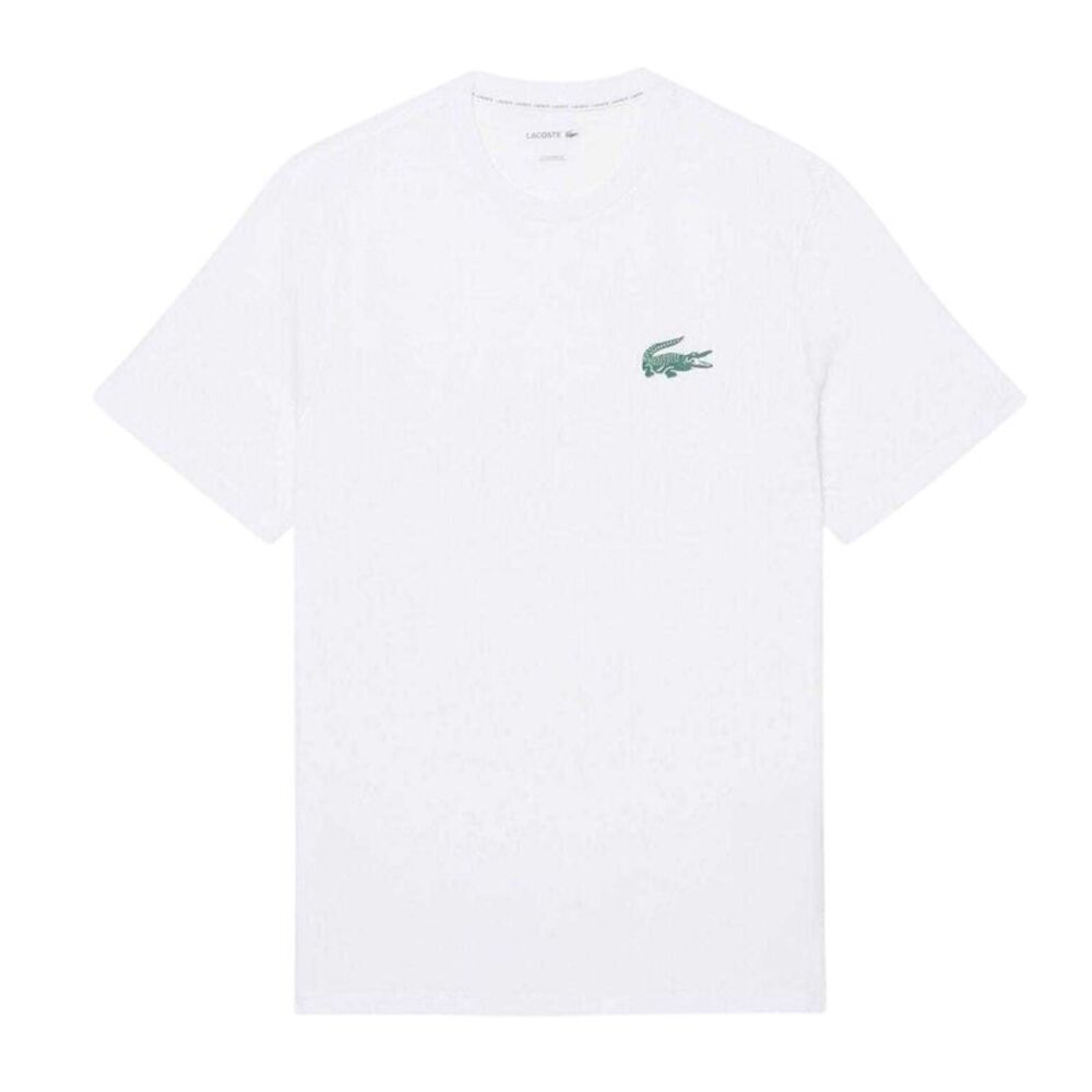 Lacoste Mens Croc Pajama Top / White